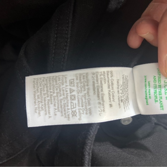 NEW J.Crew Black Mid Rise Denim Trouser In 1996 Semi-Stretch Jeans Size 26T - Picture 13 of 13